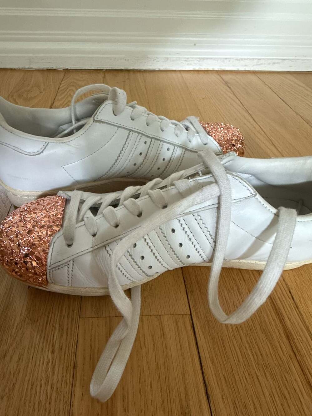 Adidas Superstar 80s 3D Metal Shell Toe Women's Sneakers White Rose Gold BB2034